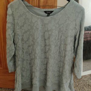 Paisley Blue Floral Vera Wang Top - XL